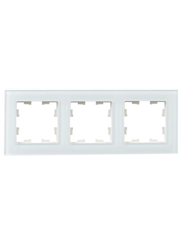 Рамка 3-м BRITE РУ-3-2-Бр стекло бел. матов. IEK BR-M32-G-31-K01