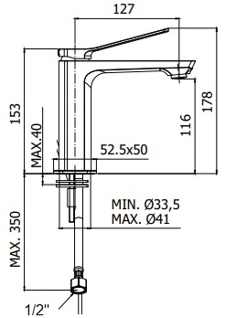 Смеситель для раковины Paffoni TILT TI071BO Белый матовый