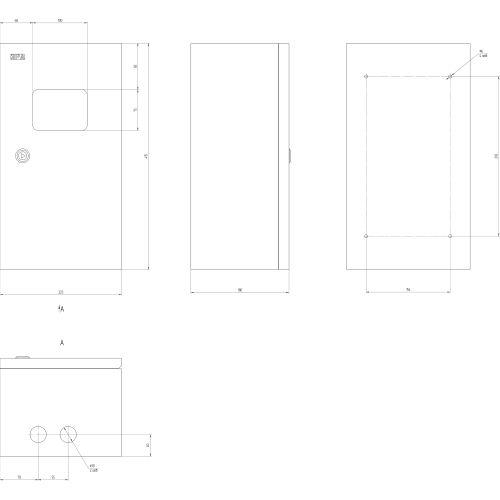 Корпус металлический ЩМПг (окно)-01 410x220x175 IP54 NO_SIMPLE_STM_SHMPg(okno)-01_IP54 ЭРА Б0041660
