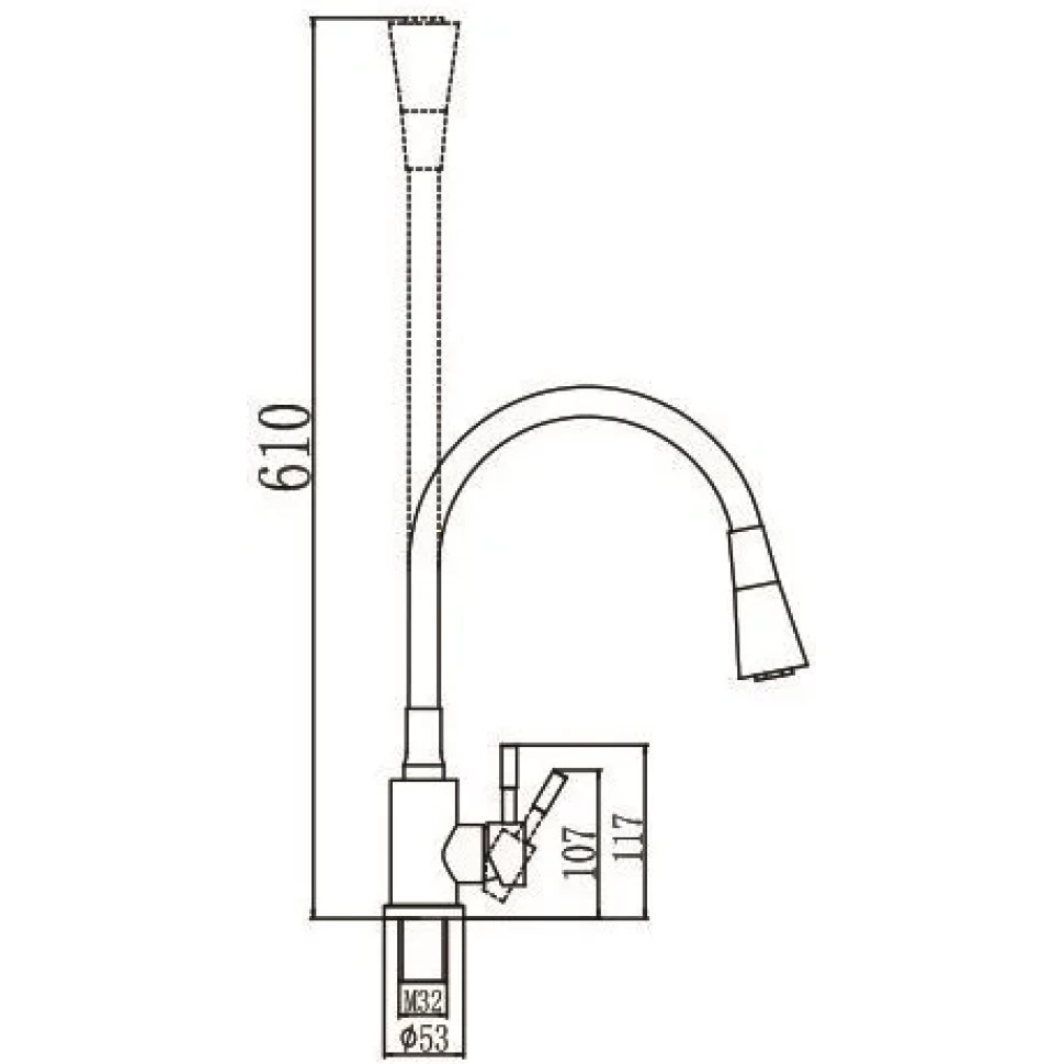 Смеситель для кухни Savol S-3002LM01, сатин