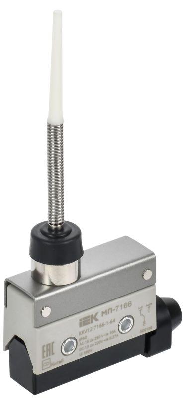 Микропереключатель концевой МП-7166 IP40 пружинный стержень с диэлектриком IEK KKV12-7166-1-64