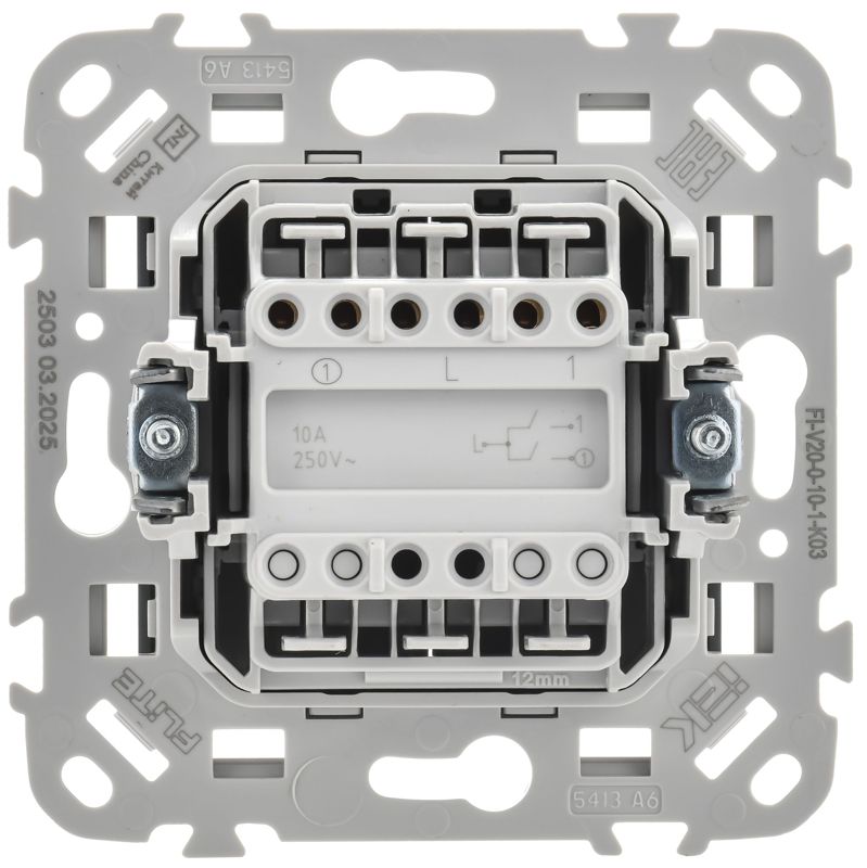Выключатель 2-кл. СП FLITE ВС12-1-0-ФлС 10А механизм сер. IEK FI-V20-0-10-1-K03