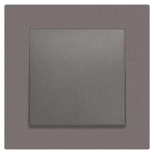 Кнопка Accent 6-109-09 10А-250В IP20 СУ титан Intro Б0063621