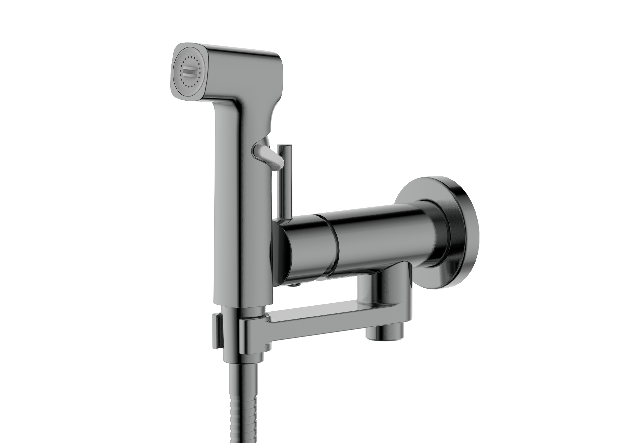 Комплект для гигиенического душа Aquatek НИКА встроенный (смеситель + гигиеническая лейка + шланг) AQ1819BGM  оружейная сталь