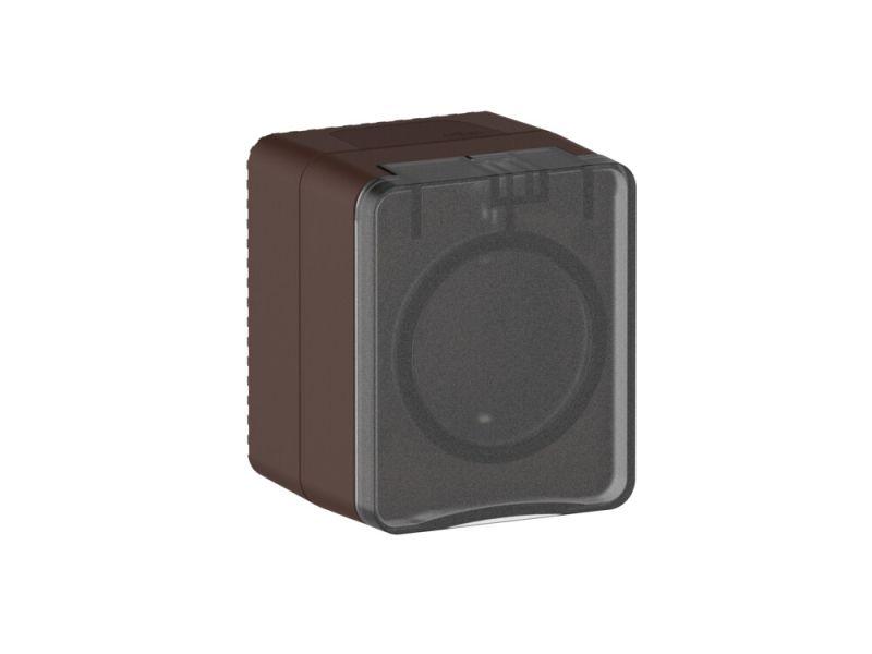 Розетка 1-м ОП AtlasDesign PROFI 16А IP54 250В заземл. защ. шторки корич. SE ATN546045