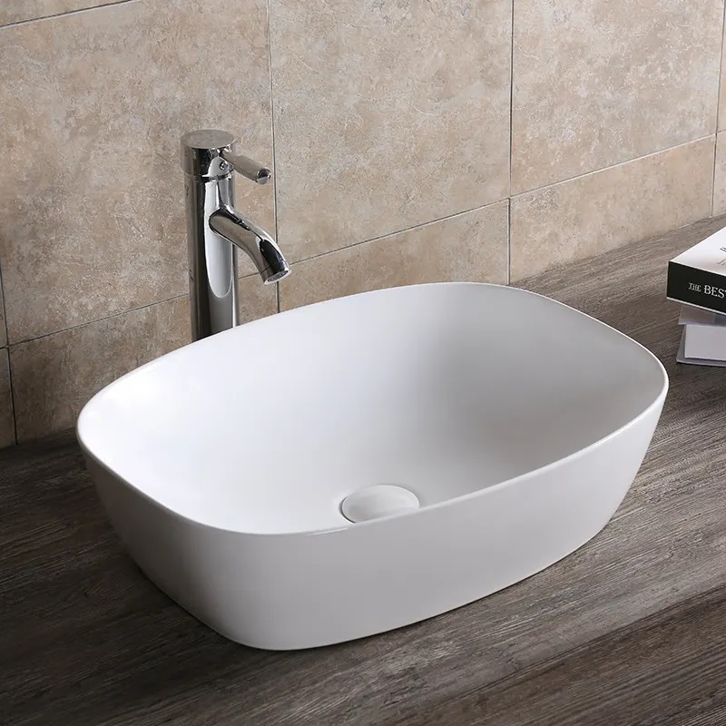 Раковина CR0064 накладная, белая, прямоугольная 510х390х140 Ceruttispa