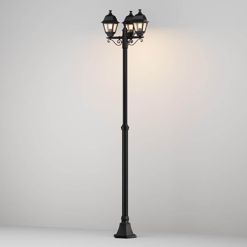 Светильник Abbey Road 3х60Вт E27 IP44 садово-парковый Maytoni O003FL-03B