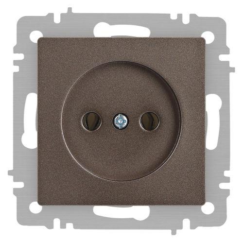 Розетка 1-м СП Accent 6-201-08 16А IP20 250В 2P бронза Intro Б0063670