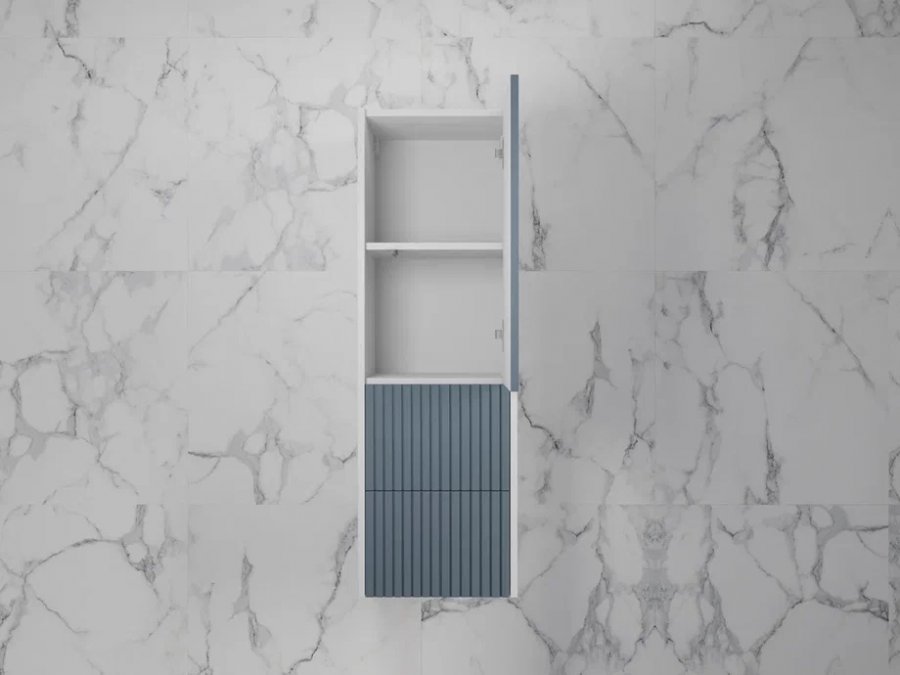 Пенал «Стокгольм» 36 см подвесной 2 ящика графит софт