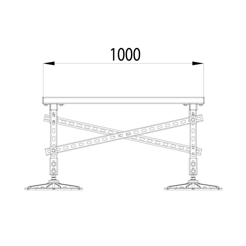 Конструкция опорная для установки оборудования TECHNORAPTOR FOOT 1500х1000 тип 1 HD КМ TR0229