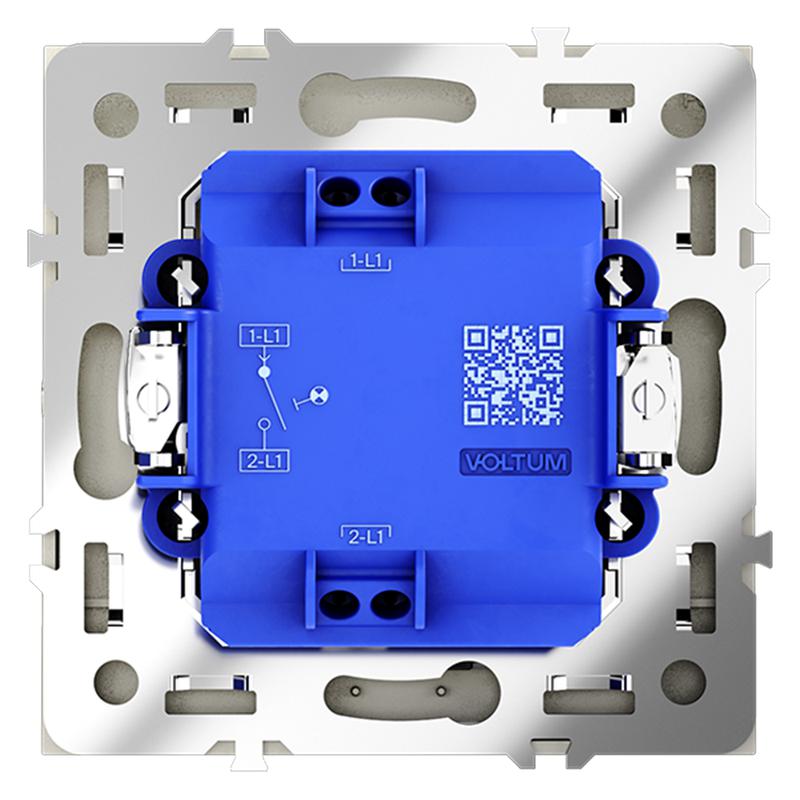 Выключатель 1-кл СП S70 10А с подсветкой механизм сталь Voltum VLS010205