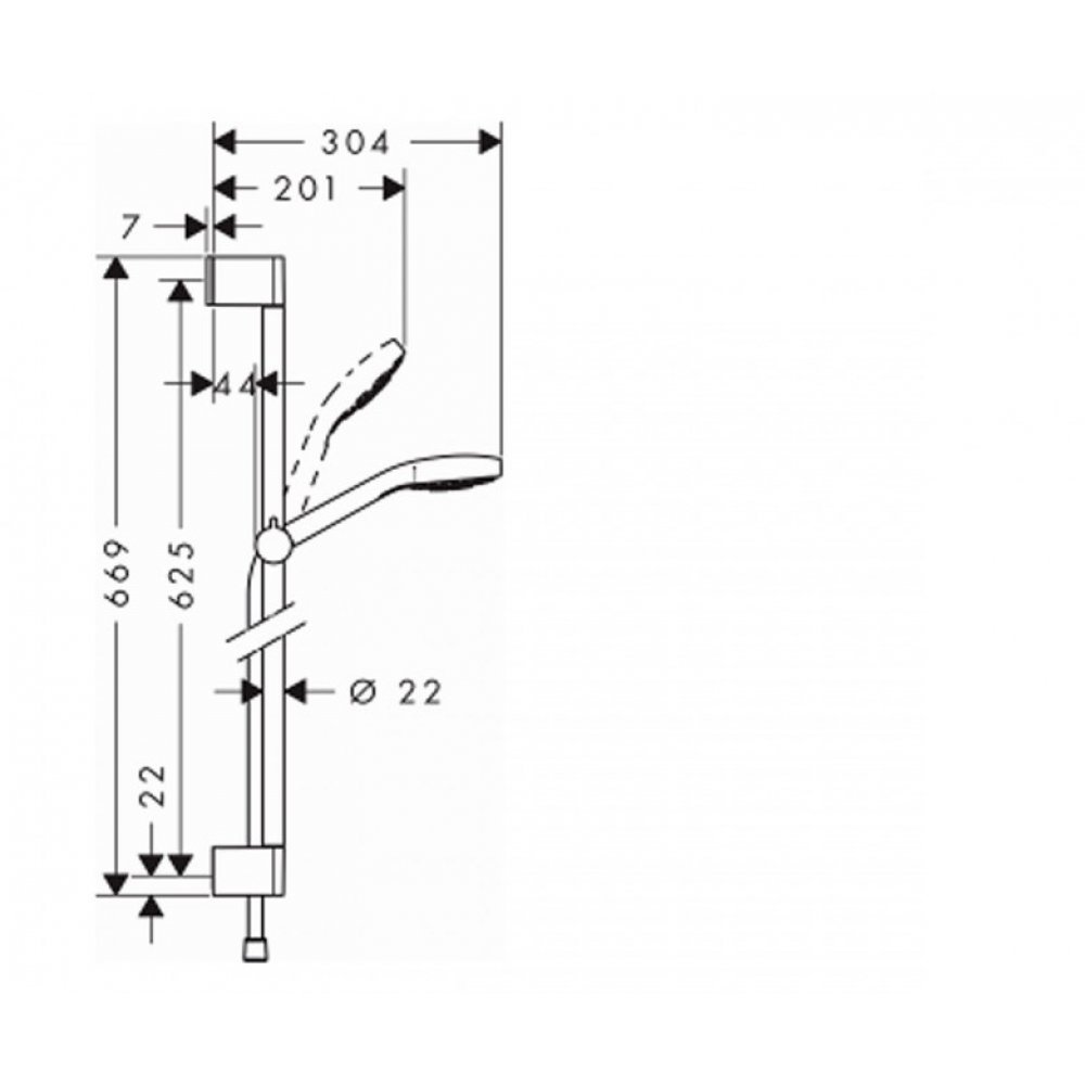 Душевой гарнитур Hansgrohe Croma Select Е 1jet 26584400