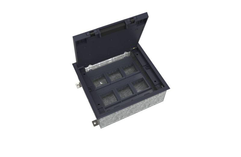 Люк MultiDesk MDK10 на 12мод. IP40 с монтажной коробкой для бетонных полов SE MDK10212