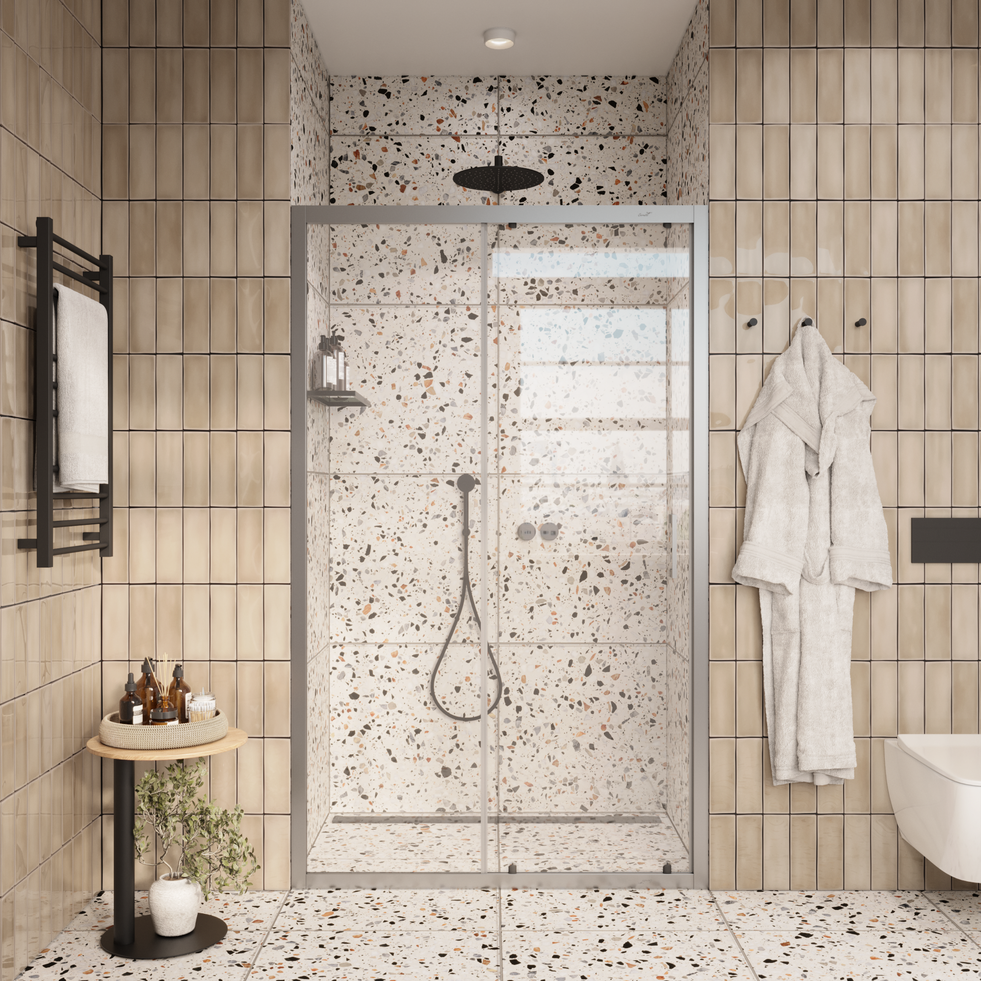 Дверь GLORIA D120 душевая в нишу Ceruttispa (120х195)