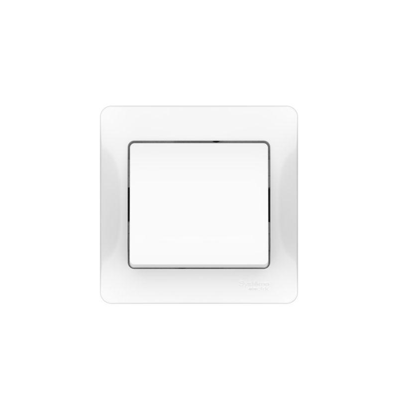 Выключатель 1-кл. Glossa (сх. 1) 10AX быстрозажим. клем. в сборе бел. SE GSL000112S