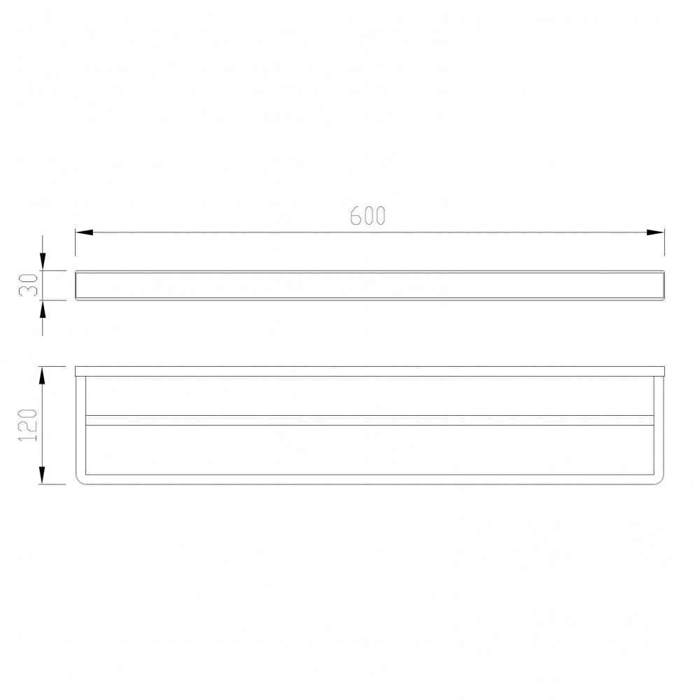 Полотенцедержатель двойной ABBER Westen AA1756B черный матовый