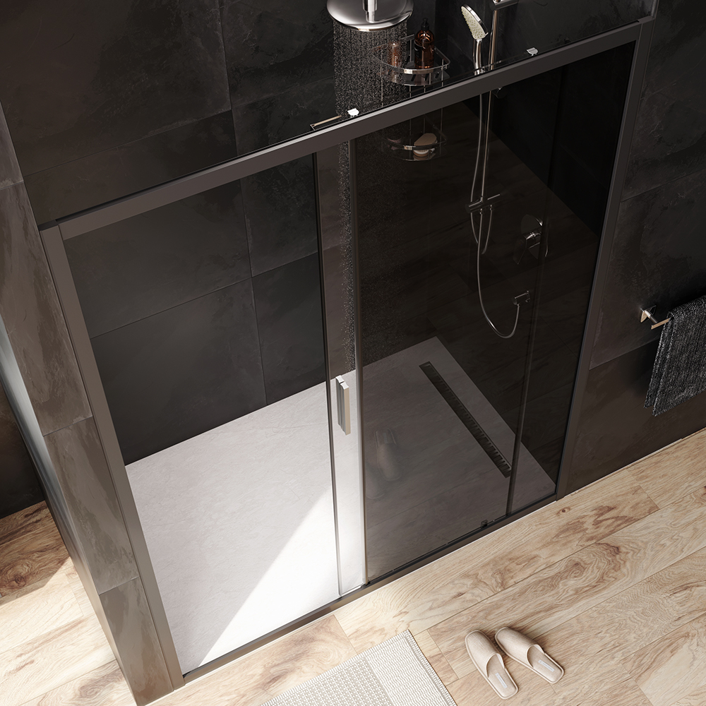 Дверь душевая 150х195, стекло тонированное AM.PM Gem W90G-150-1-195BG