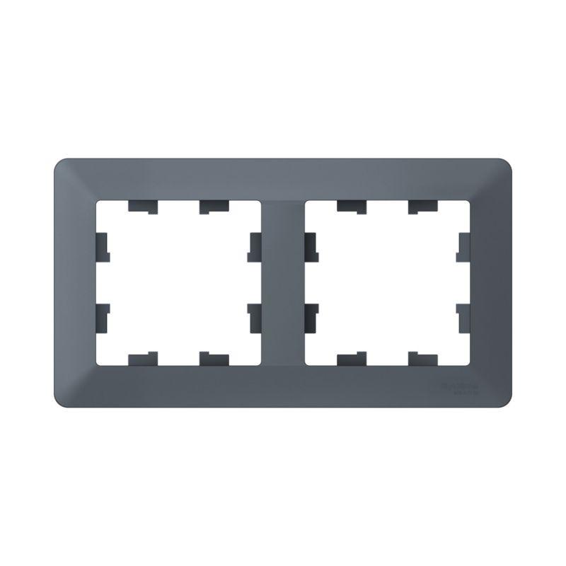 Рамка 2-м AtlasDesign Air грифель/дым. черн. SE ATN220702