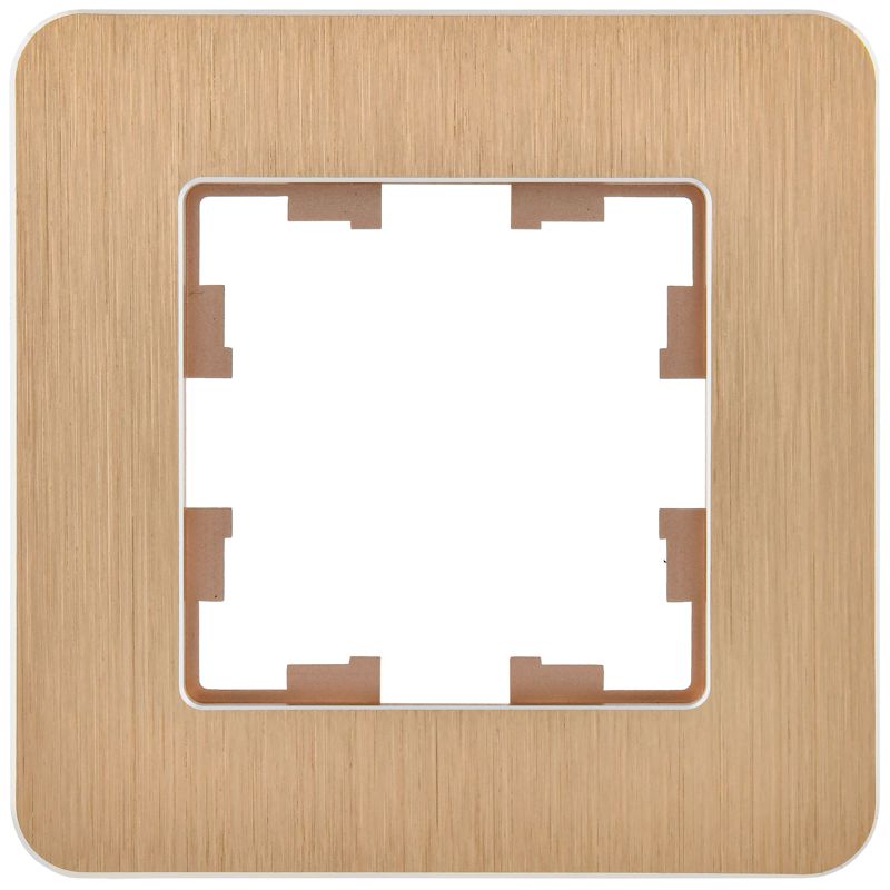 Рамка 1-м BRITE РУ-1-1-Бр метал. шампань RE AL IEK BR-M12-M-21-K37