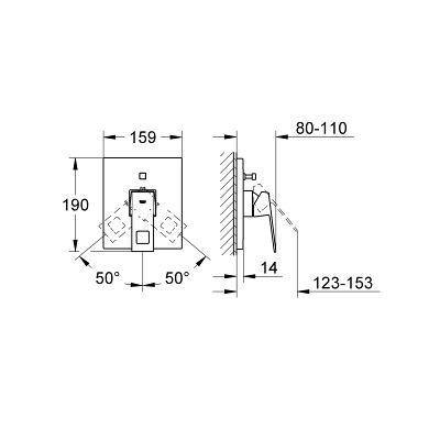 Смеситель Grohe Eurocube 19896000 для ванны