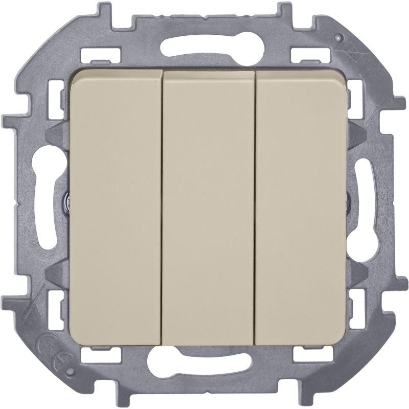 Выключатель 3-кл. Inspiria 10АХ 250В винтов. зажимы сл. кость IEK 673541