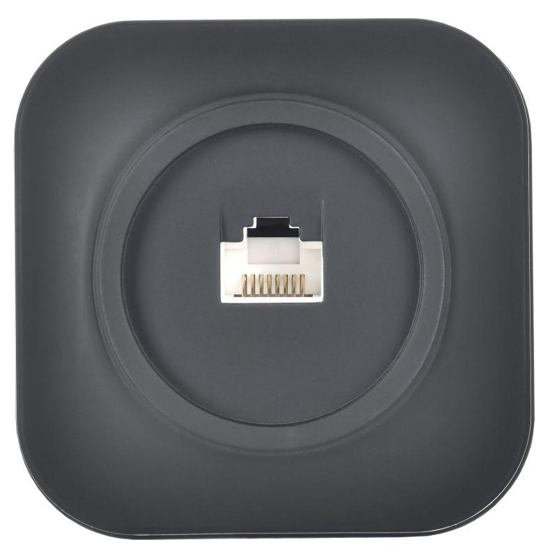 Розетка компьютерная ОП RJ45 кат.5E GLORY РК10-ХЧм черн. матов. IEK EKH10-K02M