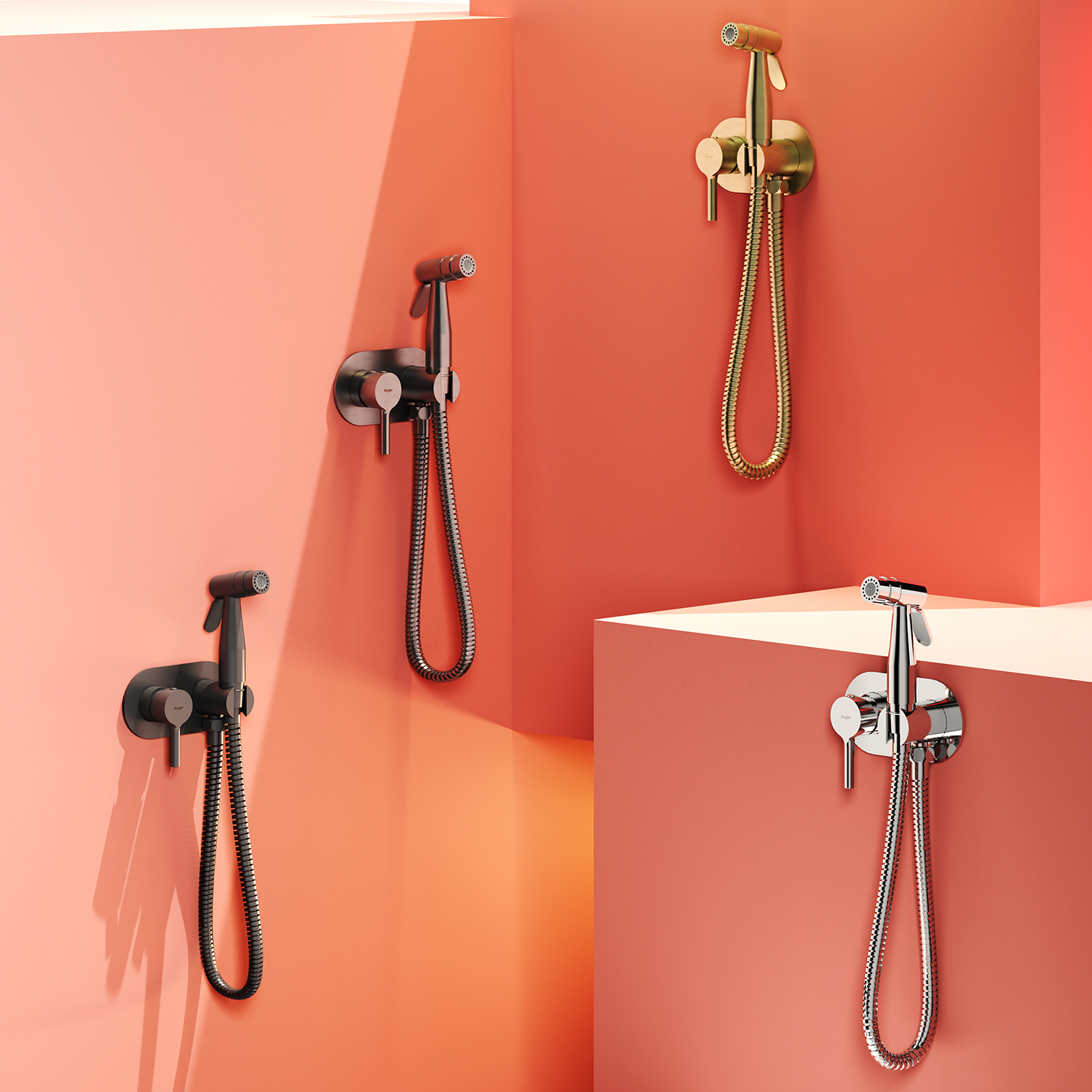 Гигиенический душ со смесителем  Raglo R20.52.06, черный