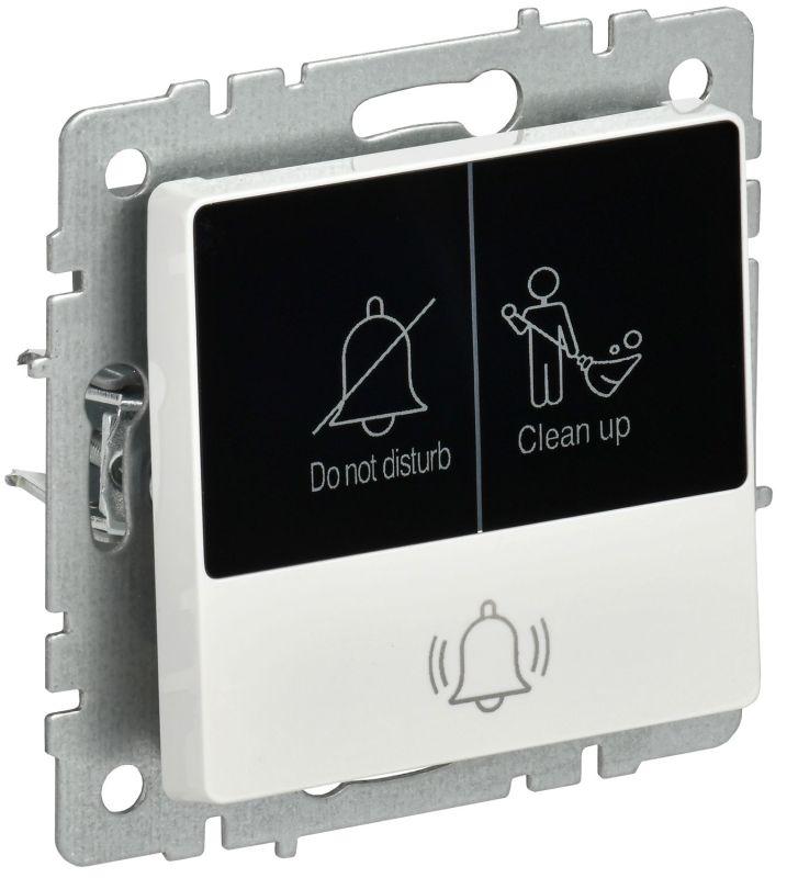 Кнопка звонка BRITE 10А ВС10-1-9-БрБ для отелей с индик. механизм бел. IEK BR-V14-2-10-K01