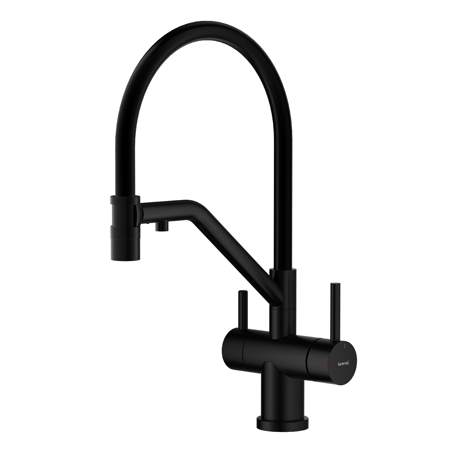 Смеситель для кухни с подключением фильтра Splenka S70.62.06, черный