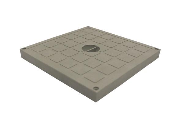 Крышка распределительной коробки 400х400мм глухая пластик сер. Cetinkaya Pano CP404044