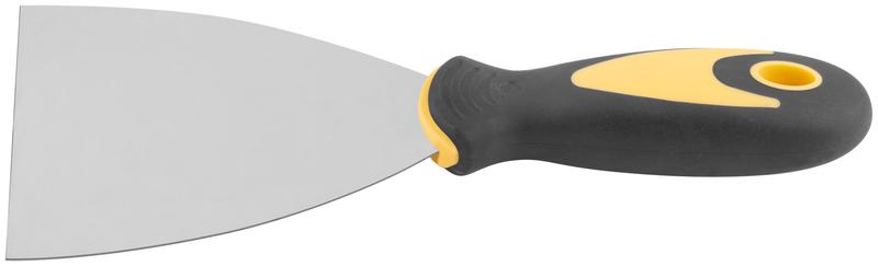 Шпатель нерж. сталь прорезиненная ручка 4дюйм (100мм) FIT 06696