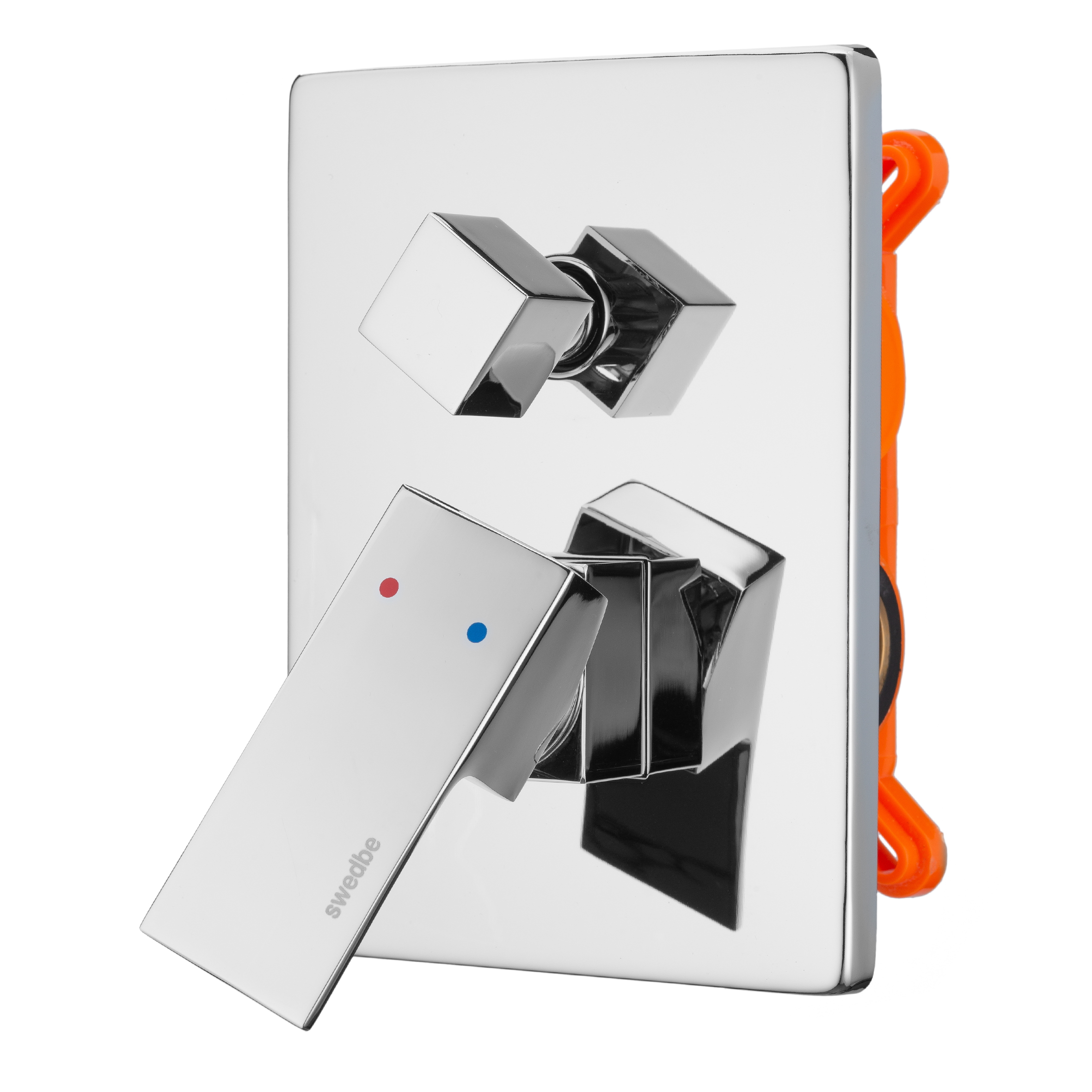 Смеситель встраиваемый подключение на 2 выхода в монтажном боксе Swedbe Platta 5519