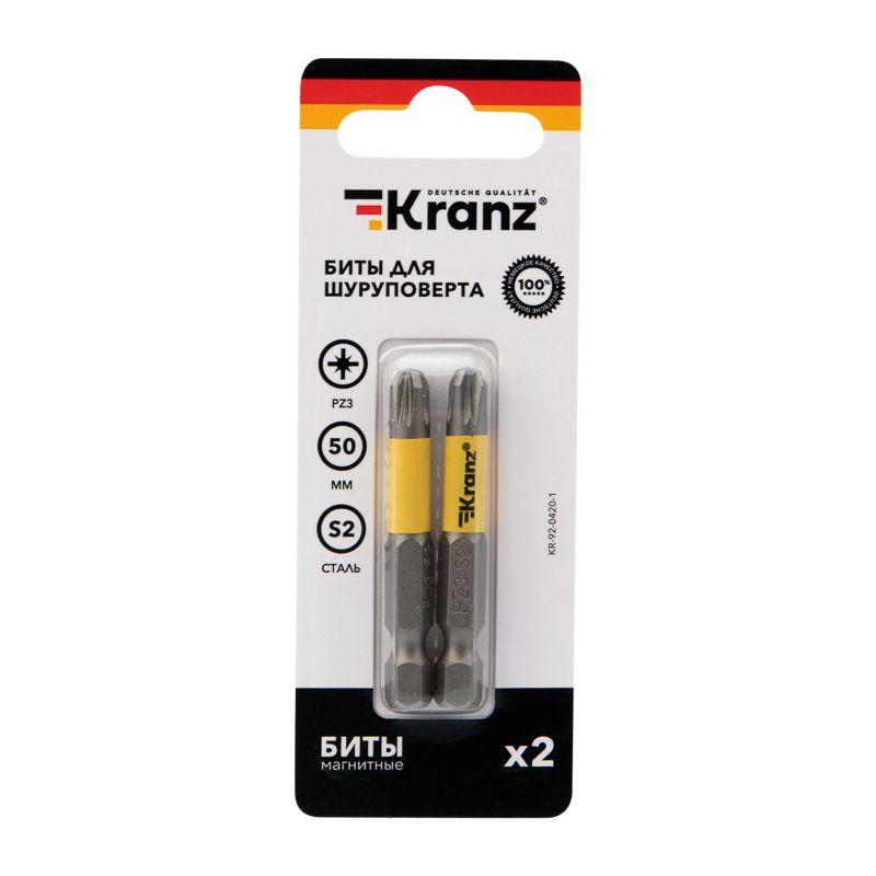 Бита для шуруповерта PZ3х50мм (уп.2шт) Kranz KR-92-0420-1