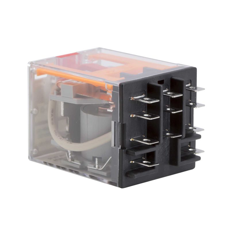 Реле миниатюрное силовое 3CO ком. ток 16А AgSnO2 напряжение 115В AC опция: тест-кнопка+светодиод DKC IR-115AC-3CO-D