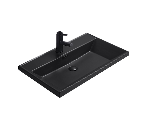 Раковина Gid Bm5560s 72205 встраиваемая сверху черная матовая 61x46.5x15