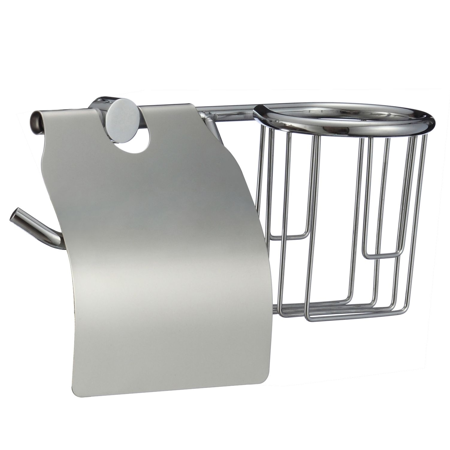 Держатель для туалетной бумаги и освежителя Savol P-04, хром