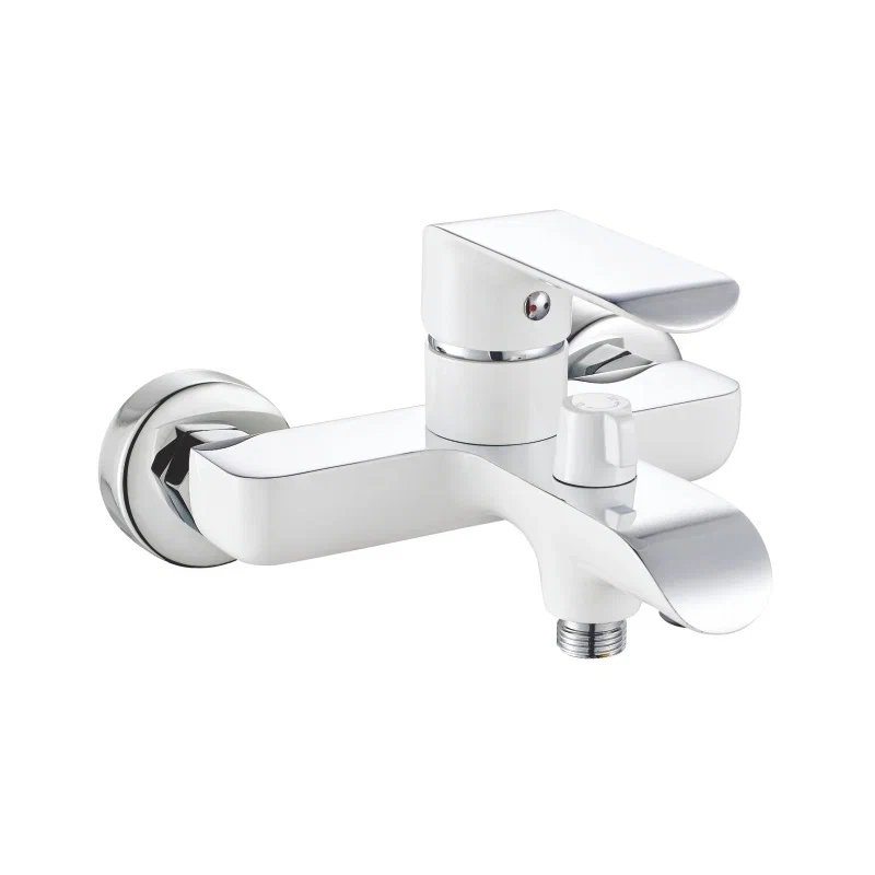 Смеситель для ванны Rose R2102F, белый/хром