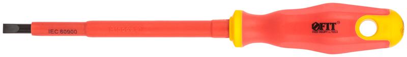 Отвертка изолированная 1000В CrV сталь прорезинен. ручка 5.5х125мм SL FIT 55898