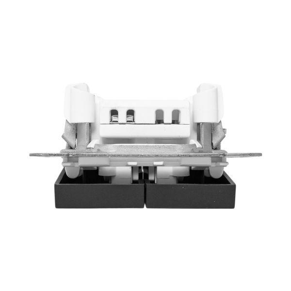 Выключатель кнопочный 2-кл. СП Эпика механизм черн. EKF UP1-SWB-23