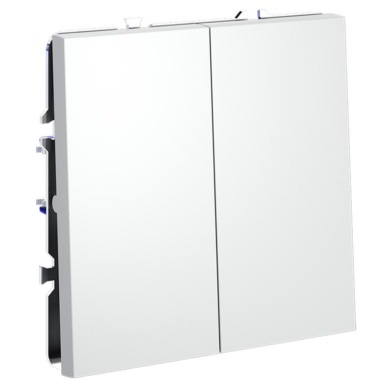 Выключатель 2-кл. СП S70 10А с самовозвратом механизм бел. матов. Voltum VLS020602