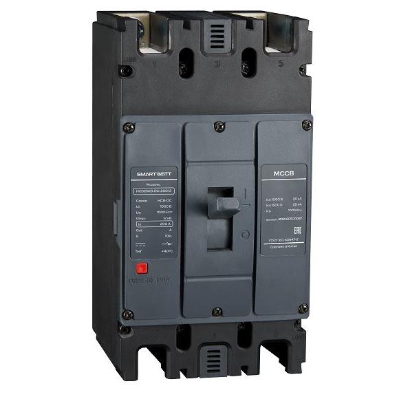 Выключатель автоматический в литом корпусе PDE HCB250B-DC-180/3 180А 3P 15кА SmartWatt 4512020500088