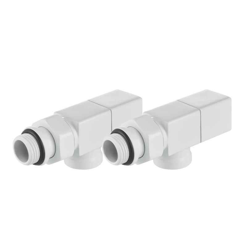 Набор дизайн-вентилей CUBE осевой 1/2дюйм бел. Royal Thermo НС-1422572