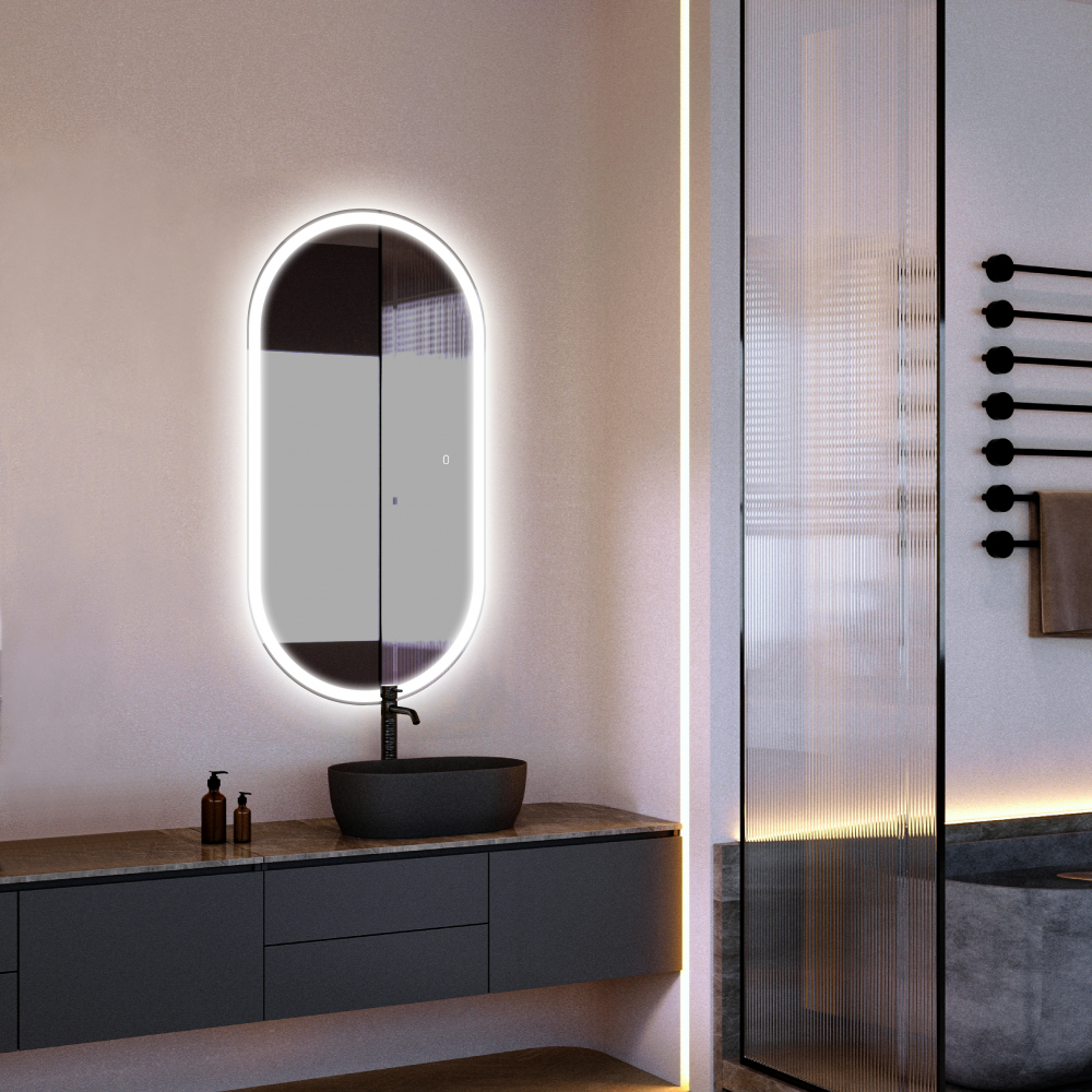 Зеркало ABBER Kontur AG6303S-1.0 с подсветкой, сенсорный выключатель, диммер