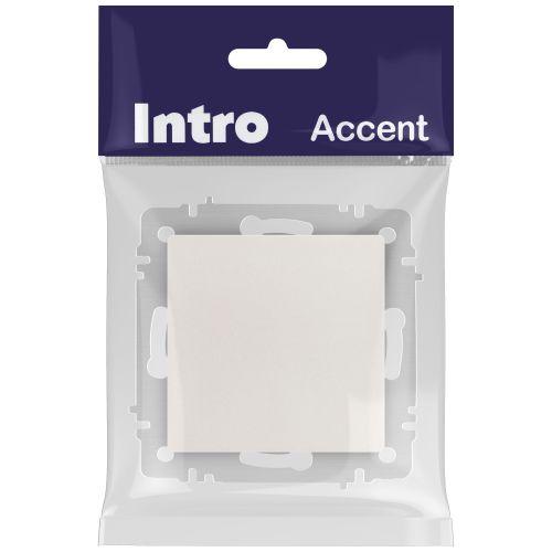 Кнопка Accent 6-109-06 10А-250В IP20 СУ перламутр. Intro Б0063615