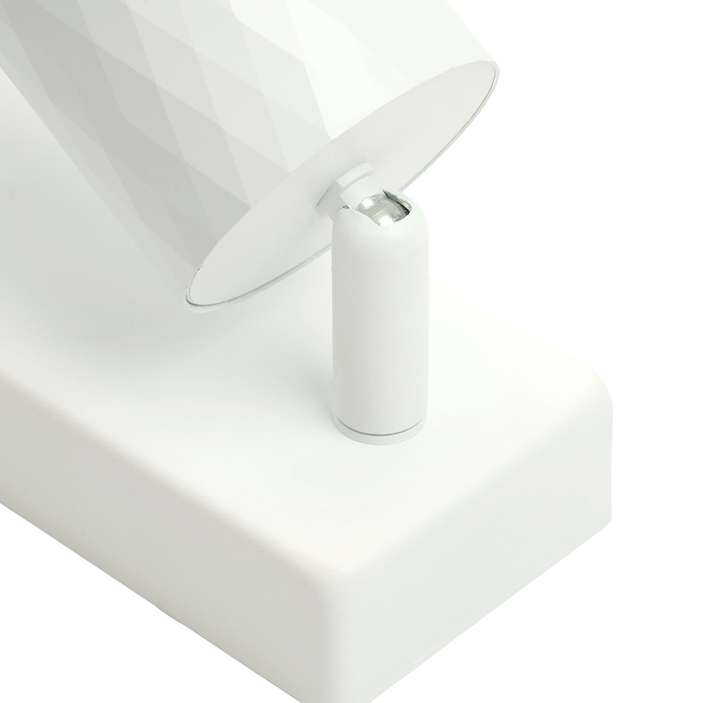 Светильник ДБО GU10 без лампы наклонный с выключателем белый