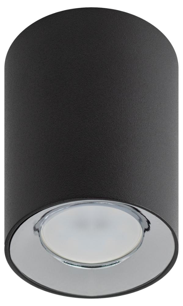 Подсветка накладной, GU10, D80*100мм, черный/хром (50/900)