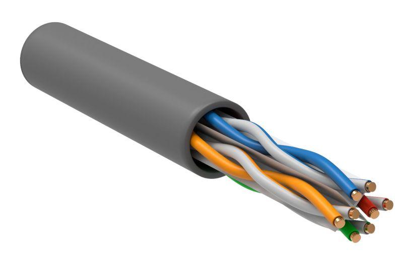 Кабель витая пара U/UTP кат.6 4х2х23AWG PVC сер. (уп.305м) РФ/Т ITK LC1-C604-111-T-R