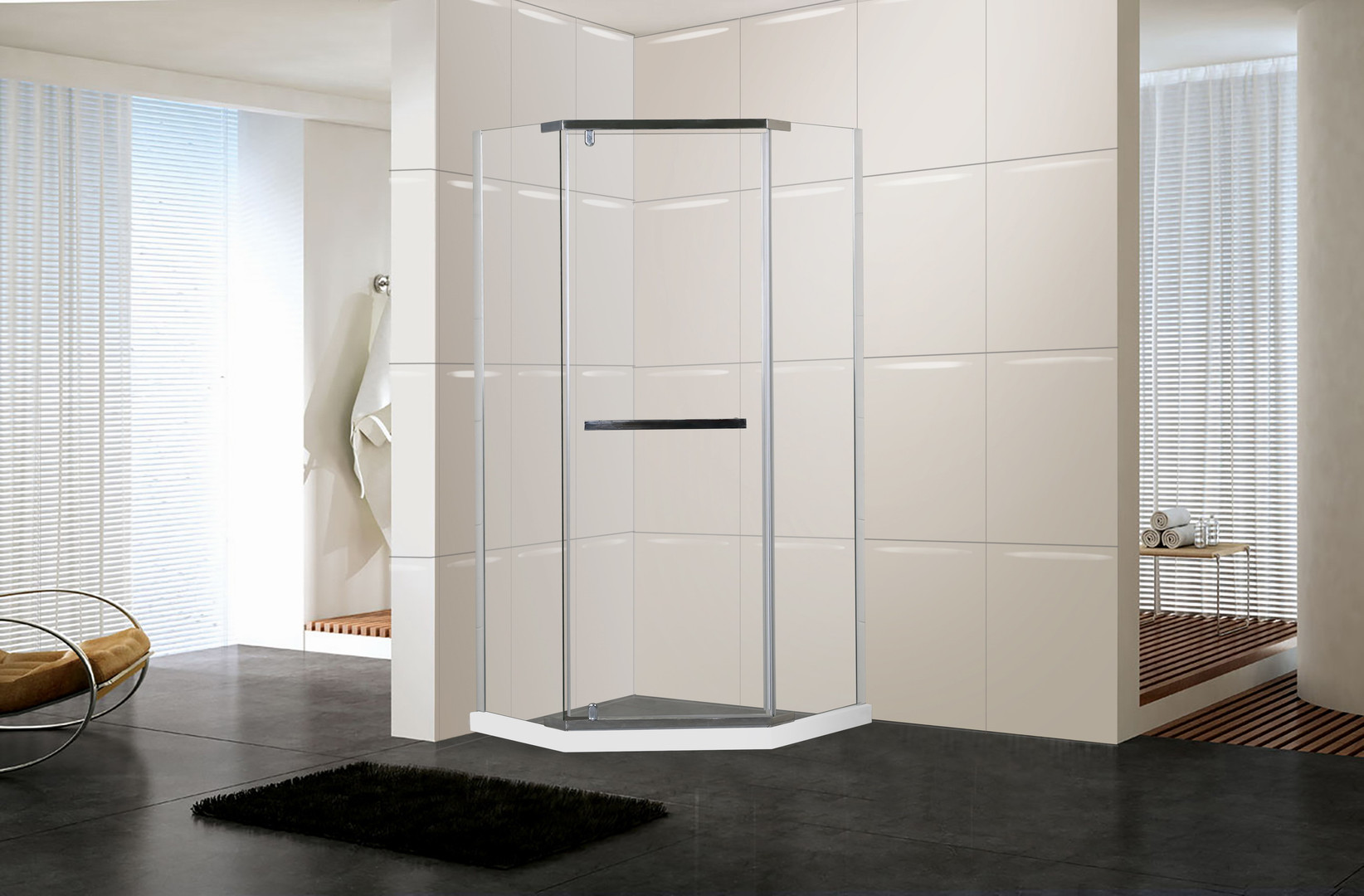 Ограждение CHIKA ZP91T душевое Ceruttispa без поддона (90х90х195)