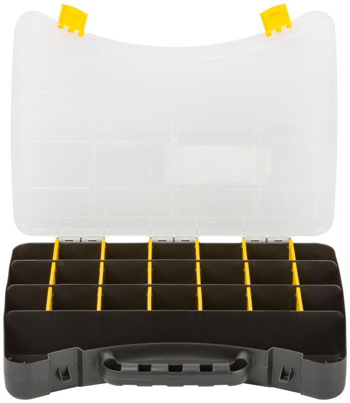 Ящик для крепежа (органайзер) (с защелкой) 12дюйм ( 300х225х45мм ) FIT 65651