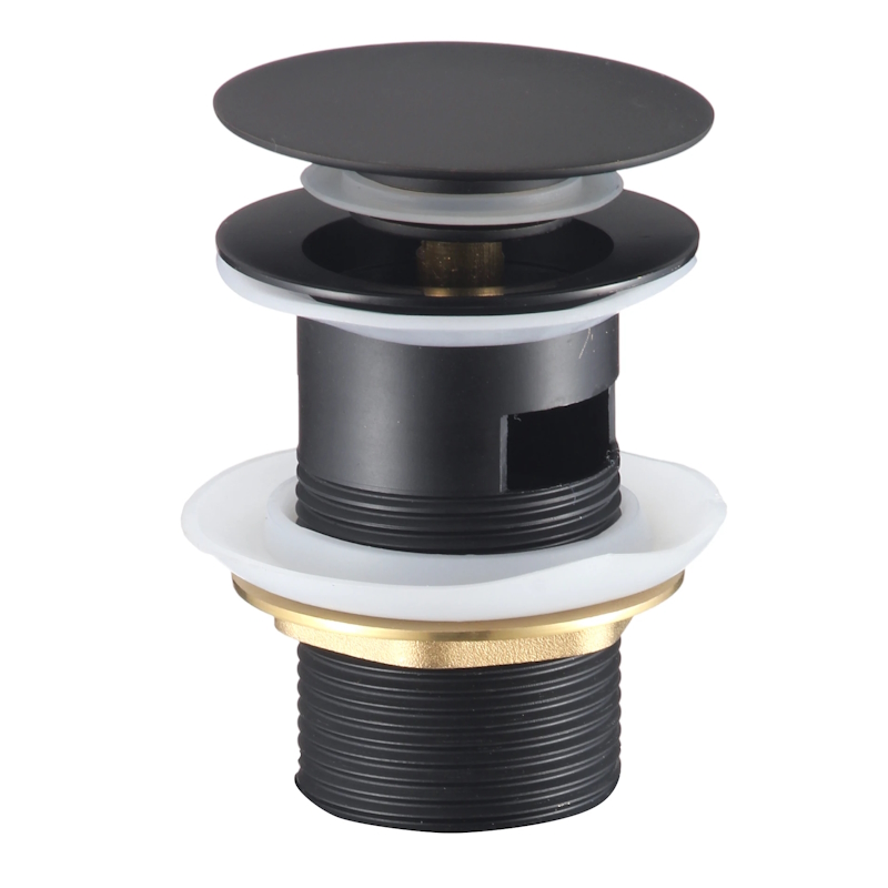 Донный клапан с переливом Savol S-XS001H, черный